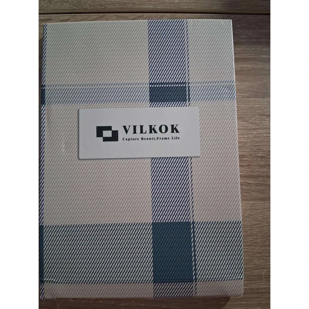 VILKOK KAKA ClickSound Desktop Photo Frame 5x7 Blue Glitter Modern 6x8 Frame